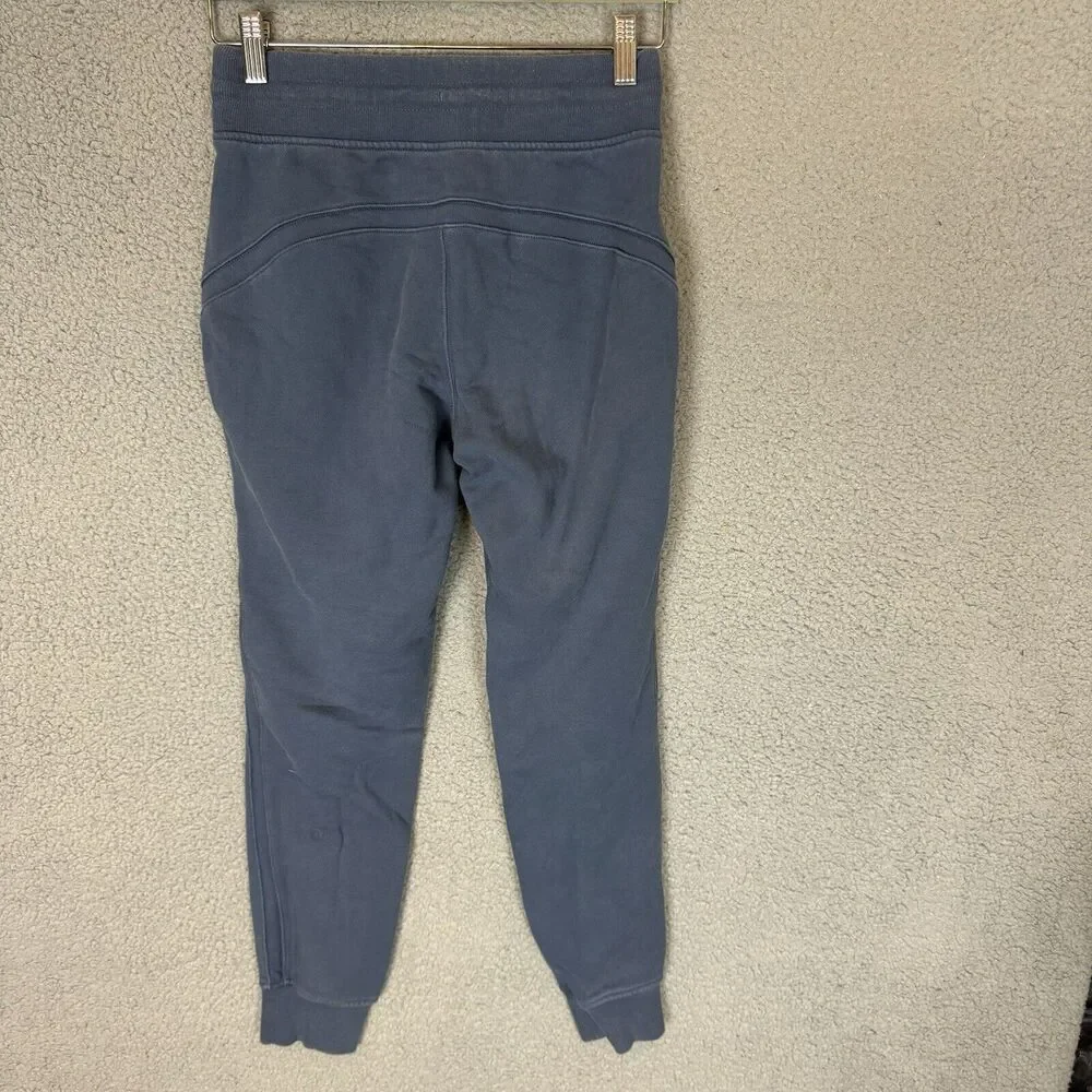 Lululemon‎ Pants Womens 4 Blue Warm Down Jogger Casual Workout Gym French Terry